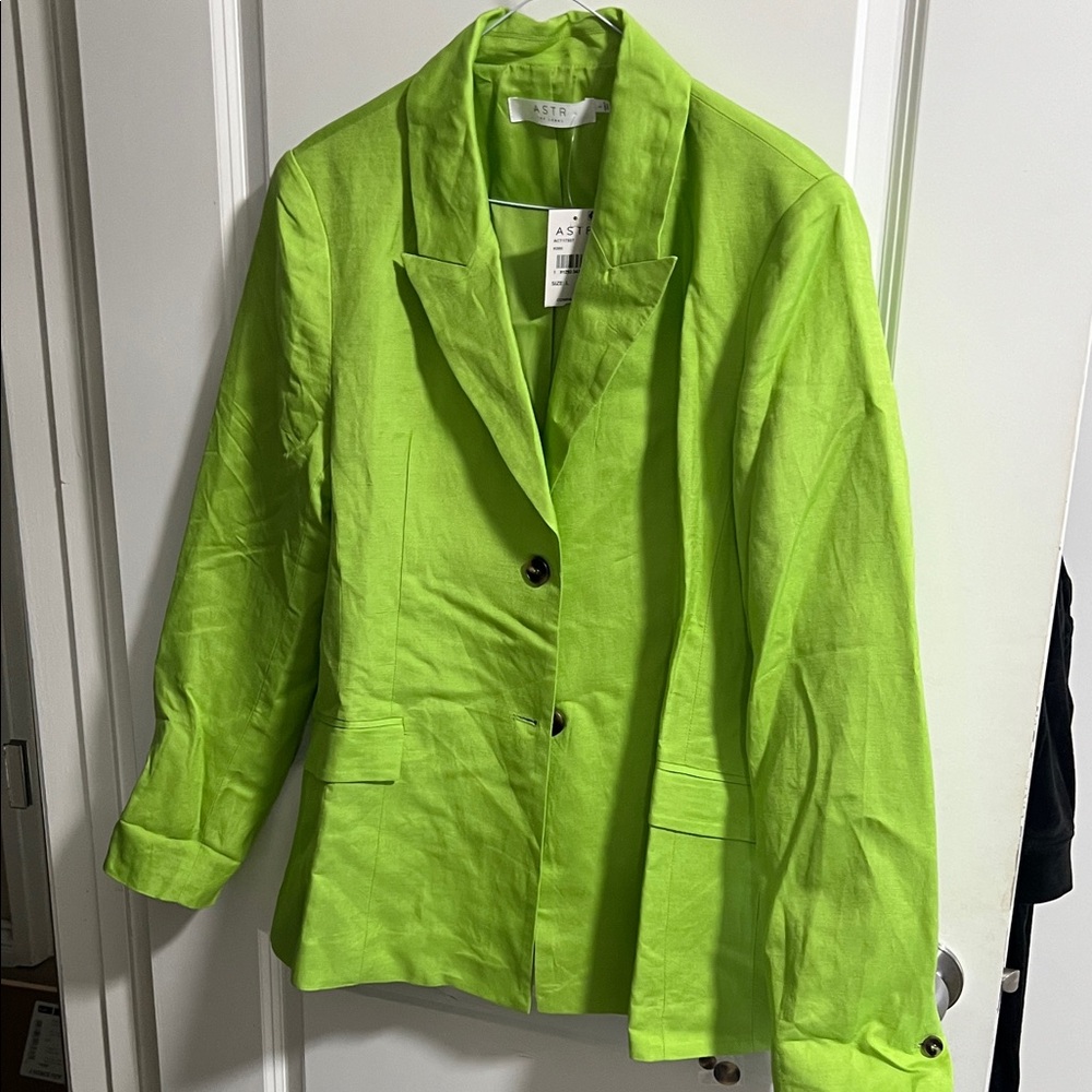 Astr Vibrant Green Blazer